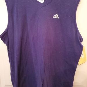 NWT Women's Adidas Muscle Shirt Top Navy Blue XL